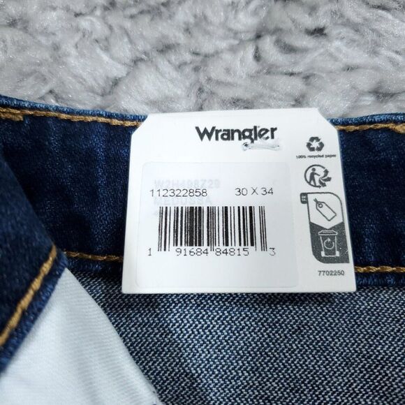 Wrangler Wanderer 622 High Rise Flare Dark Wash Blue Cowgirl Western Size 30x34 - Picture 6 of 11